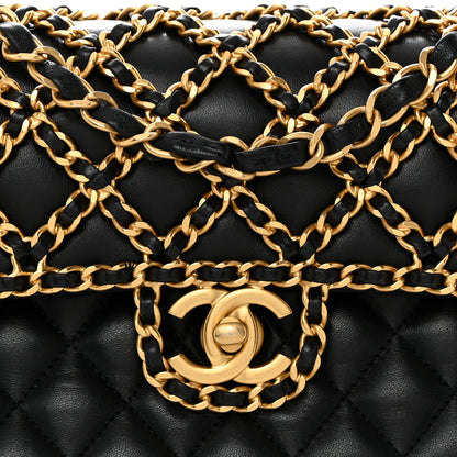 Chanel Lambskin Timeless Classic Chained Double Flap Black 8 of 10