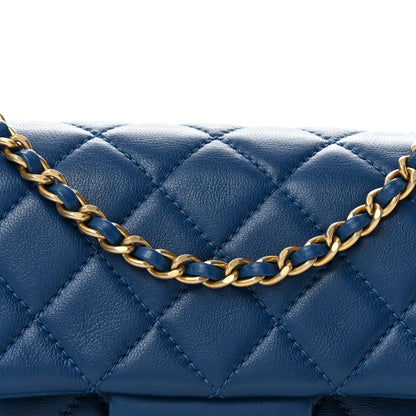 Chanel Lambskin Quilted Pearl Crush Mini Rectangular Flap Blue 8 of 13