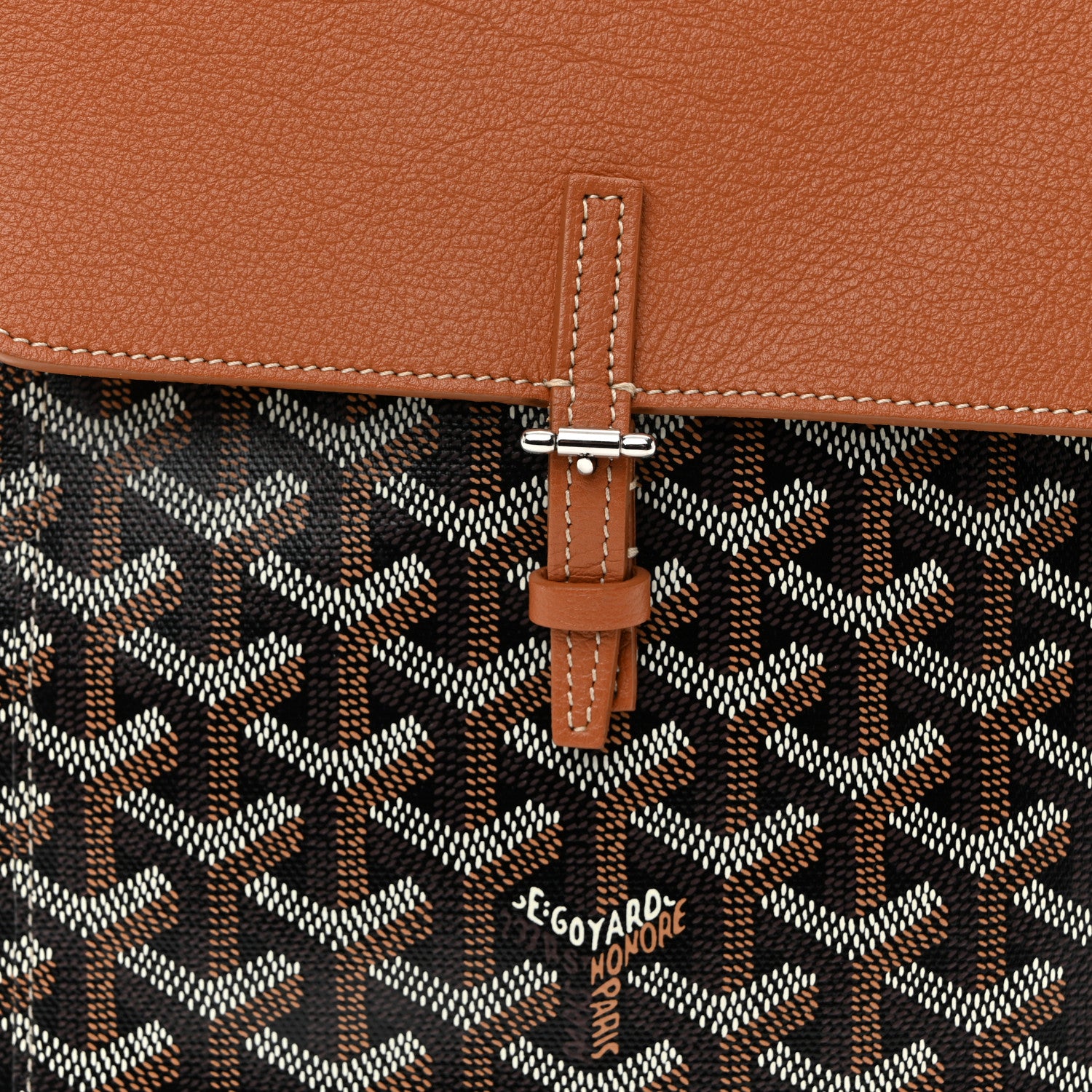 Goyard Goyardine Calfskin Mini Alpin Backpack Black Gold 8 of 11