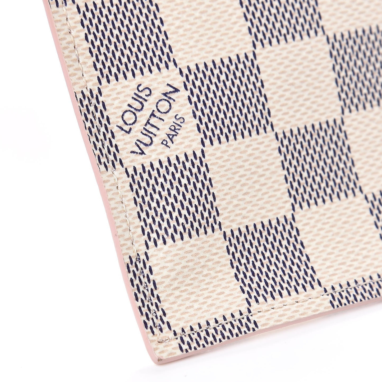 Damier Azur Felicie Chain Wallet Zippered Insert Rose Ballerine