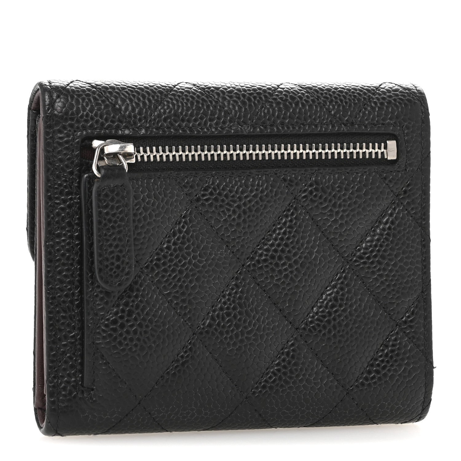 Chanel Caviar Quilted Compact Flap Wallet Black 2 of 6