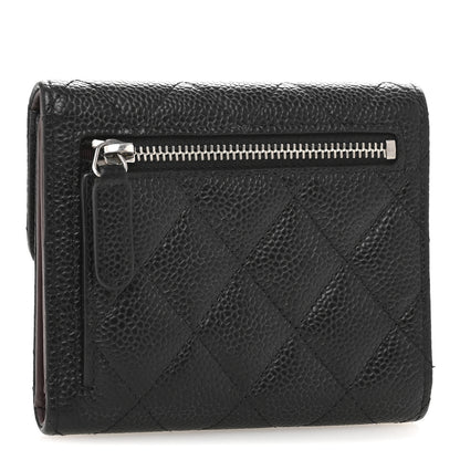 Chanel Caviar Quilted Compact Flap Wallet Black 2 of 6