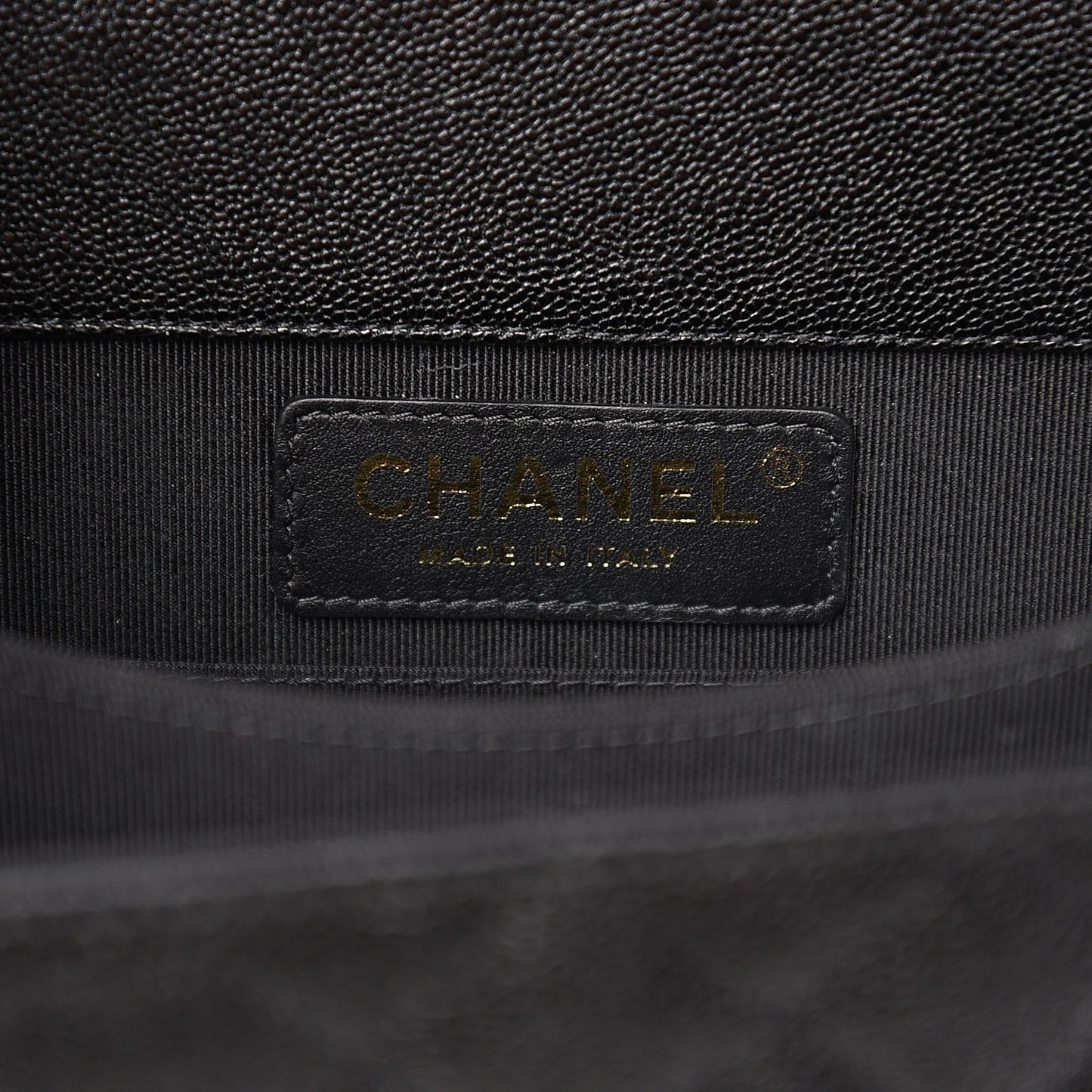 Caviar Quilted North South Boy Flap Black