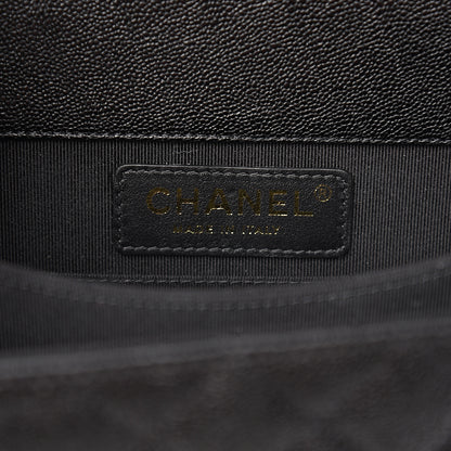 Chanel Caviar Quilted North South Boy Flap Black 5 of 9