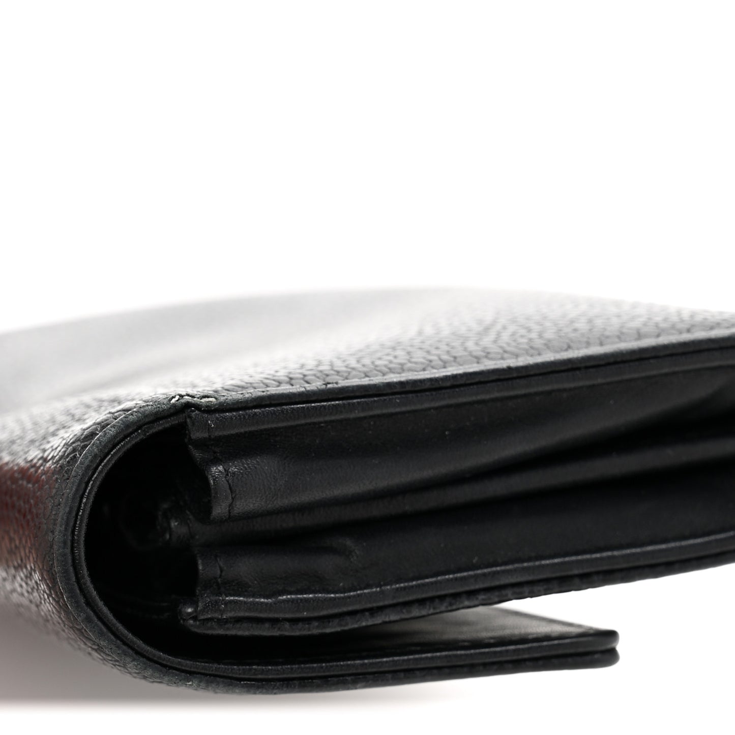 Caviar Timeless CC Large Gusset Flap Wallet Black