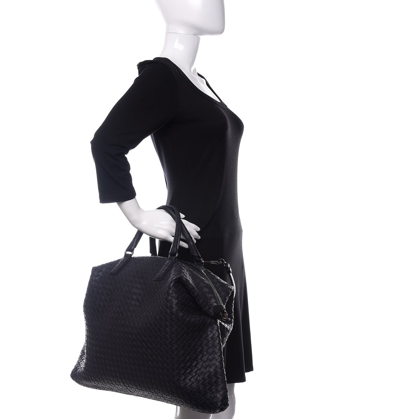 Nappa Intrecciato Maxi Convertible Tote Tourmaline