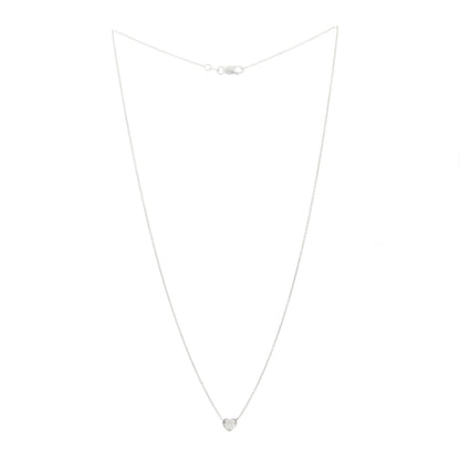 Roberto Coin 18K White Gold Diamond Heart Pendant Necklace 3 of 5
