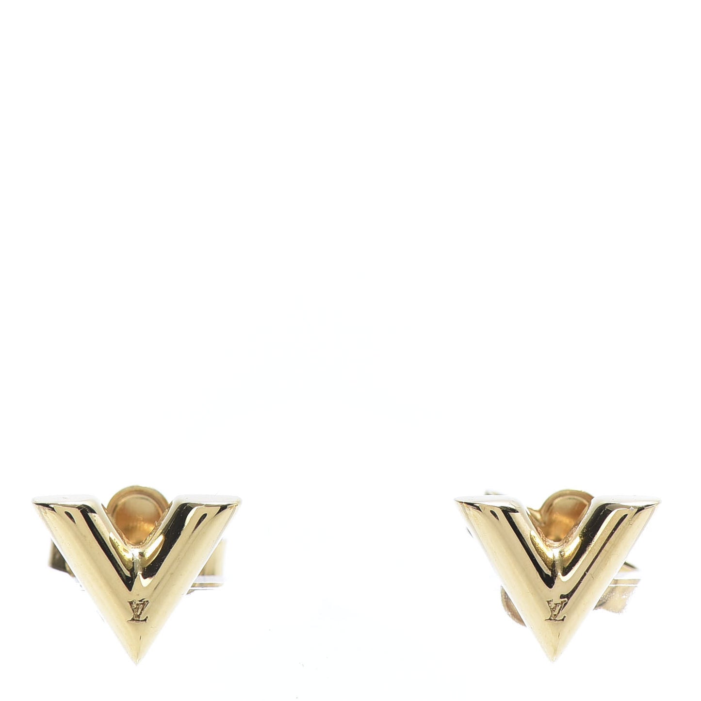 Brass Essential V Stud Earrings Gold