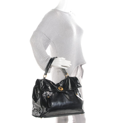 Saint Laurent Patent Large Muse Two Tote Black 2 of 7