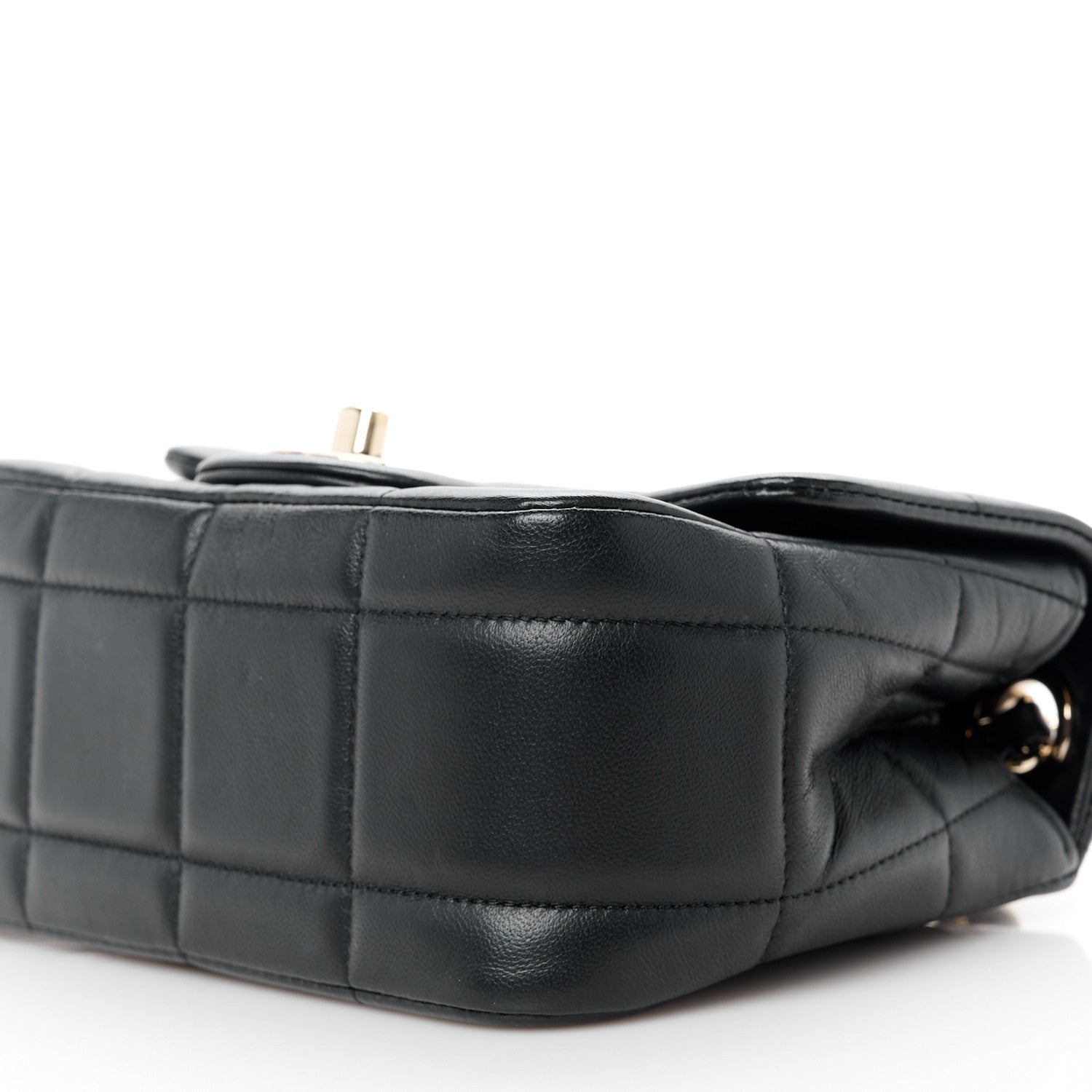 Chanel Lambskin Resin Crystal Square Quilted Mini Monacoco Flap Black 11 of 12