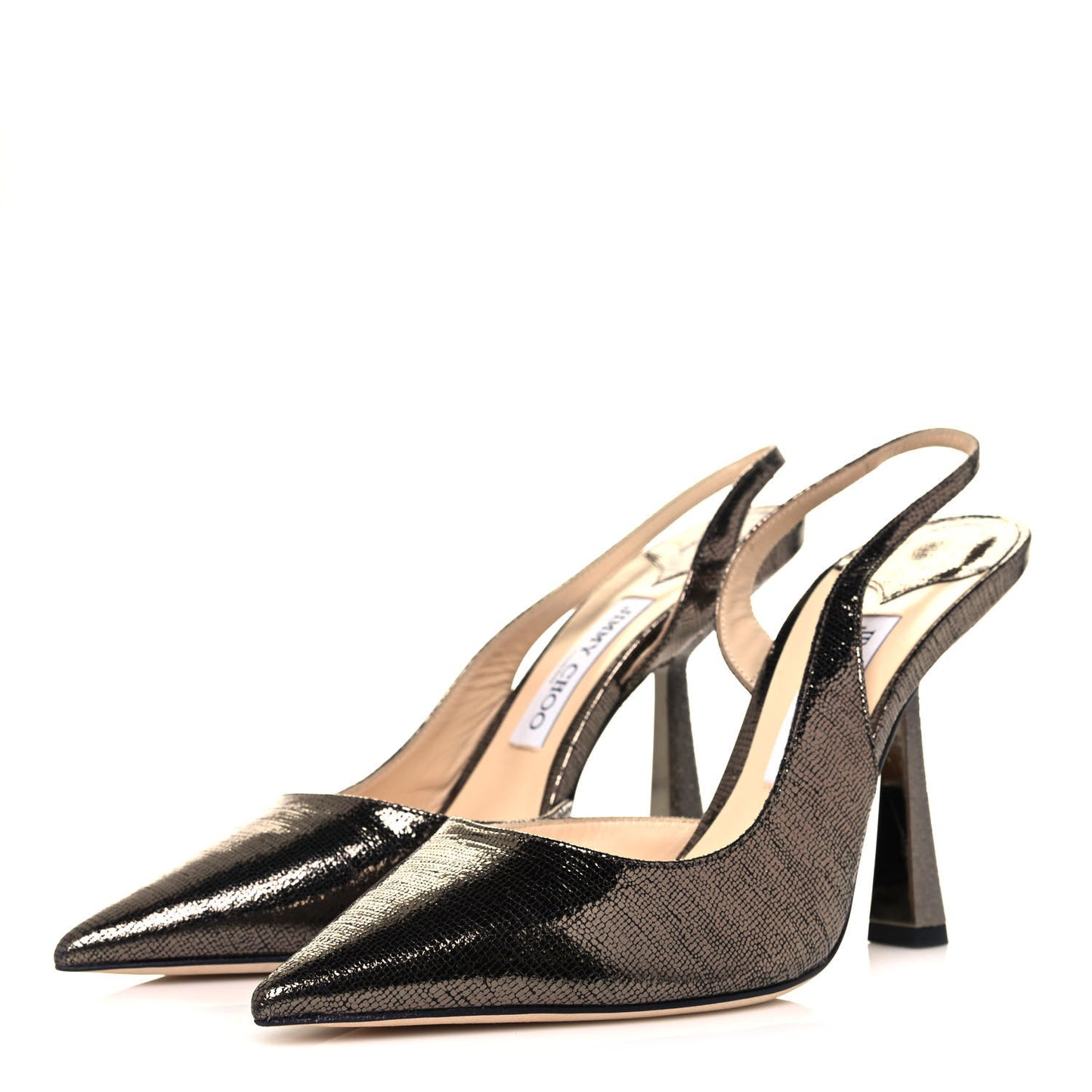 Metallic Calfskin Fetto 100 Pump 39 Bronze