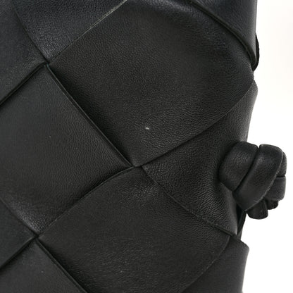 Bottega Veneta Nappa Maxi Intrecciato Clasp Bucket Bag Black 10 of 10