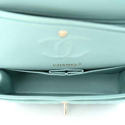 Chanel Caviar Quilted Small Double Flap Light Blue 5 of 10