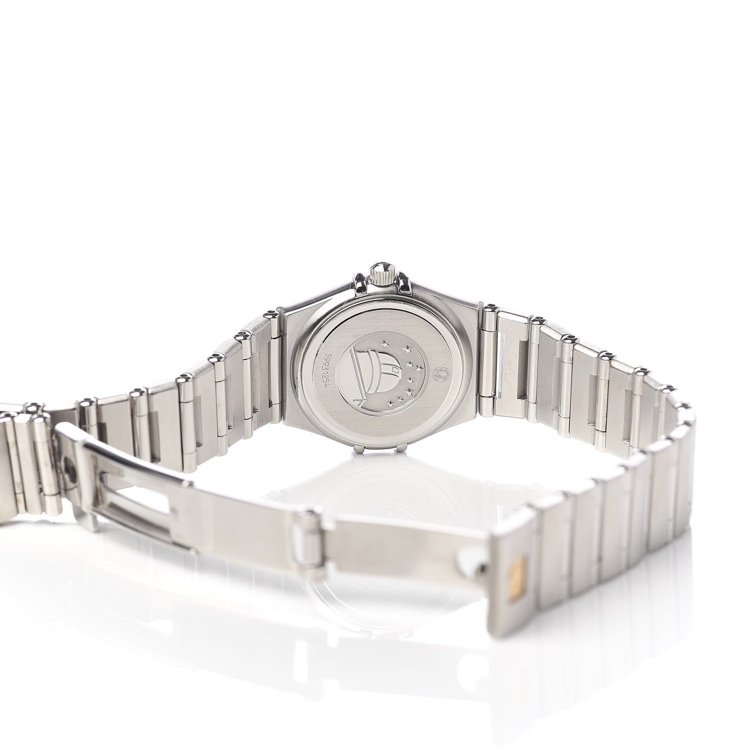 Omega Stainless Steel Diamond Bezel Mother of Pearl Multi Gemstone 22mm Constellation Iris Rainbow Quartz Watch 1460.79 7 of 8