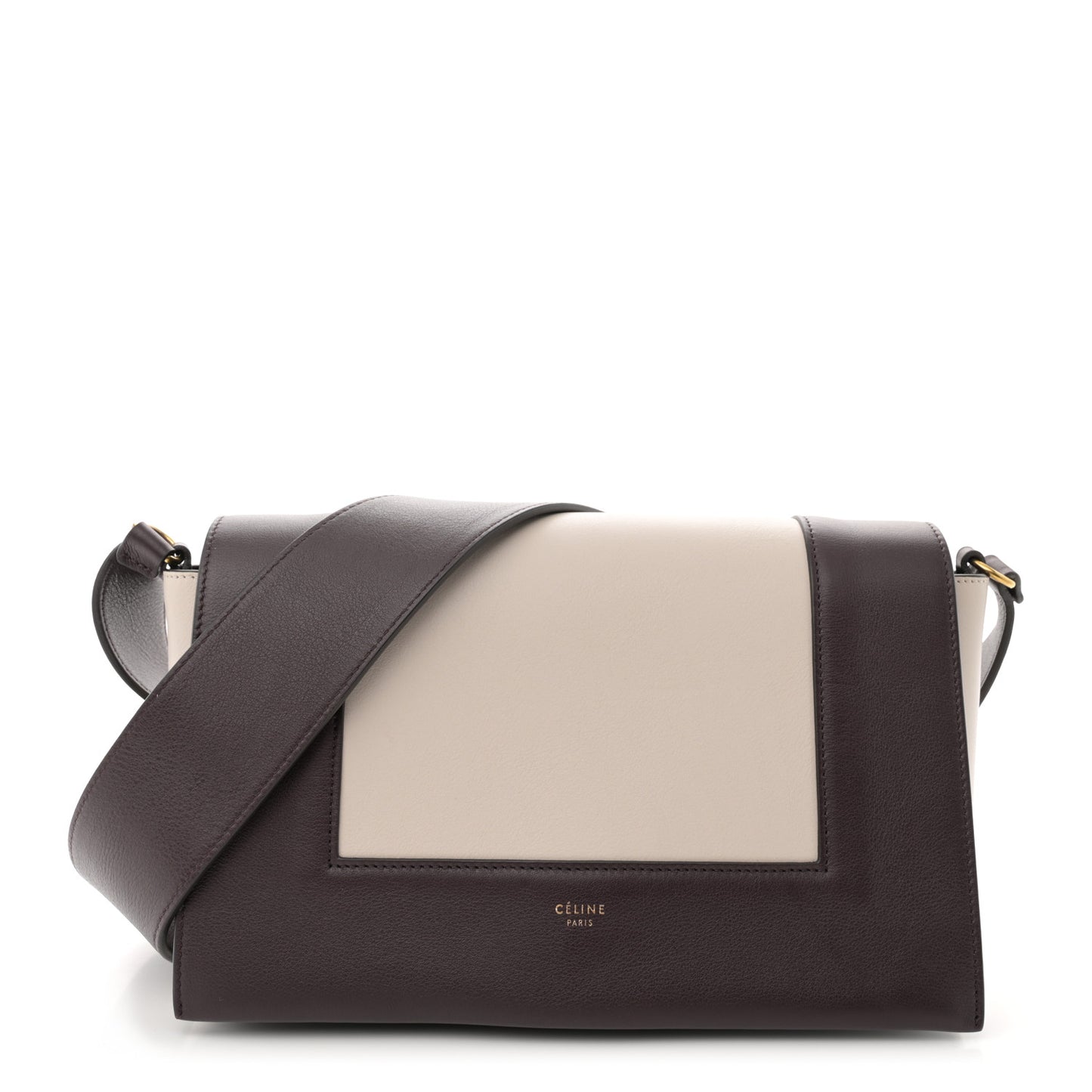 Shiny Smooth Calfskin Medium Frame Shoulder Bag Velvet Desert