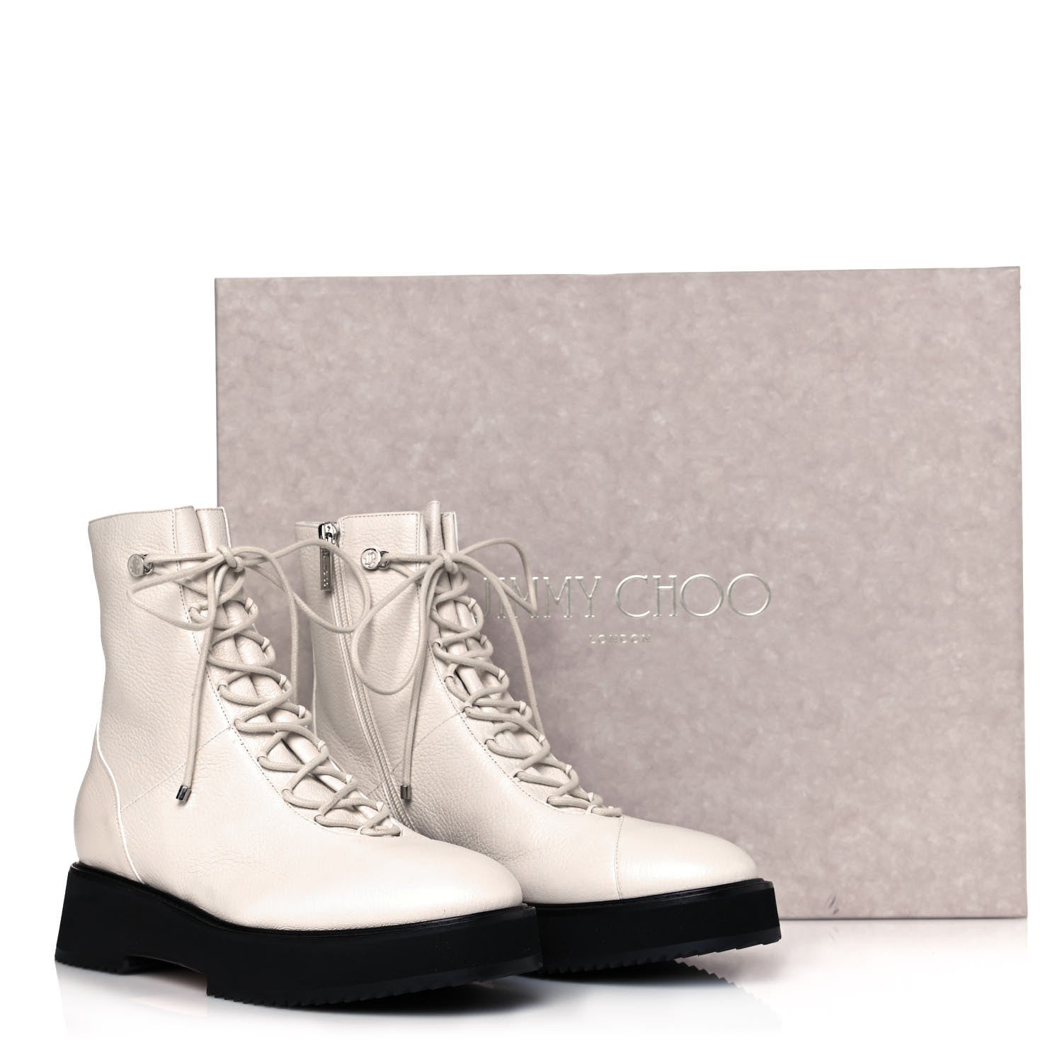 Jimmy Choo Grainy Calfskin Haysley Flat Boot 38.5 Latte 7 of 7