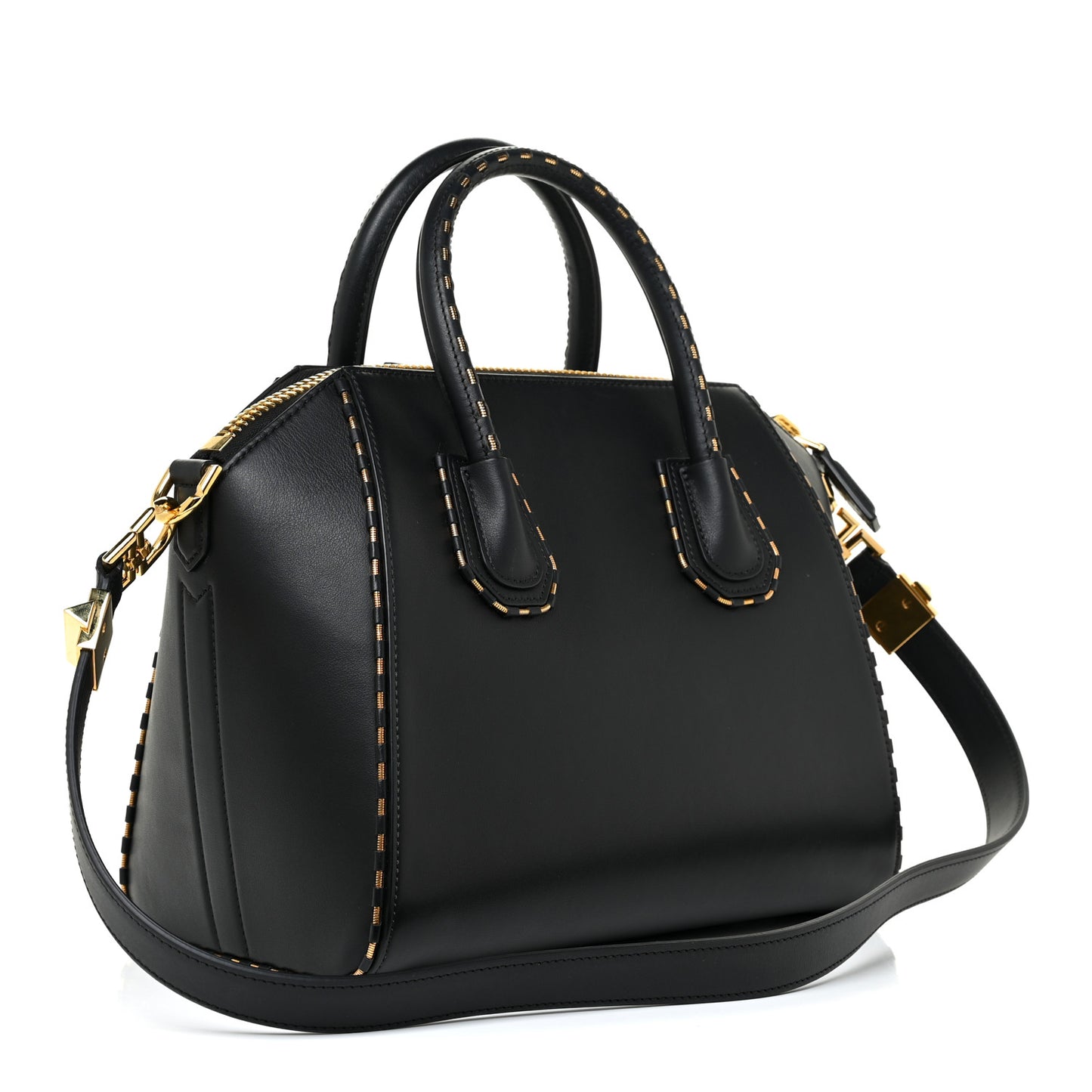 Sugar Goatskin Small Chain Piping Antigona Black