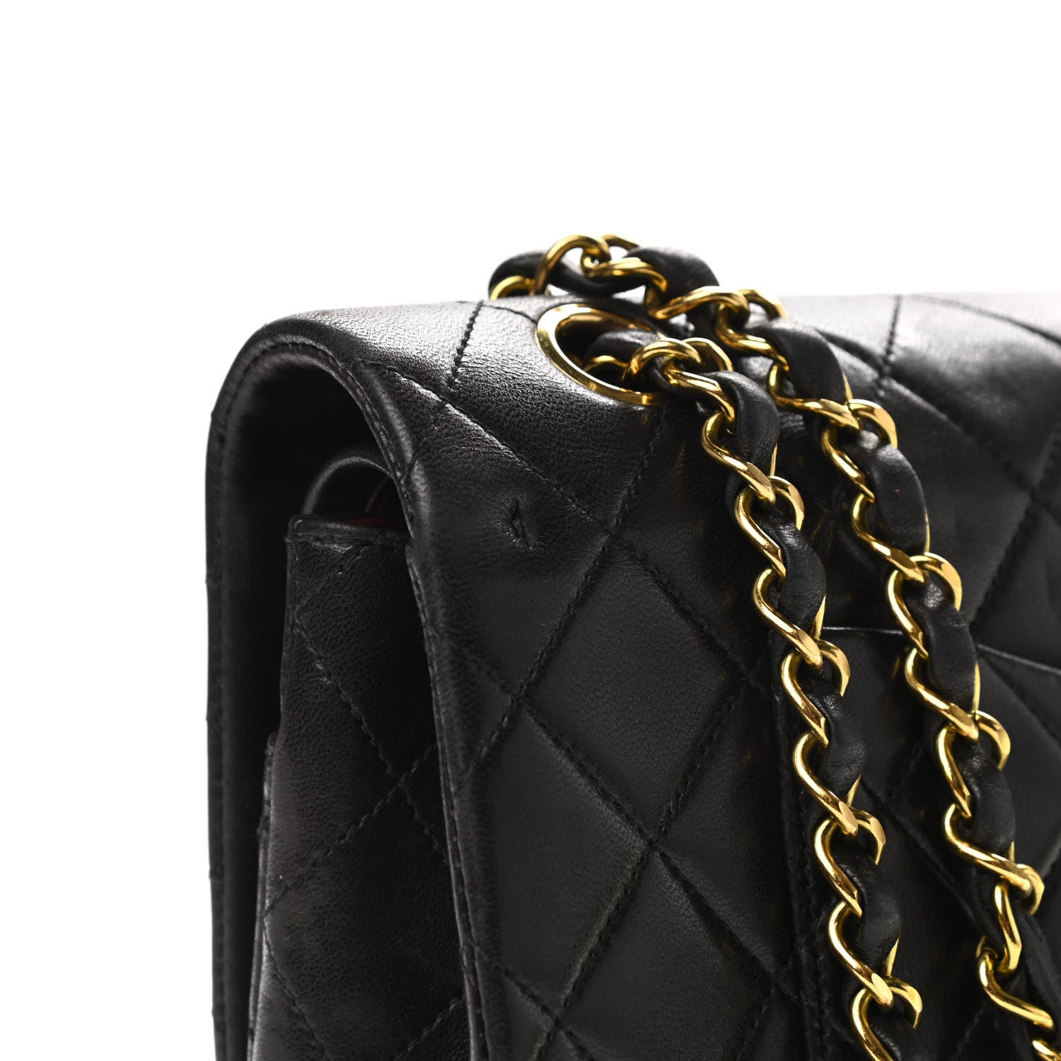 Chanel Lambskin Quilted Medium Double Flap Black 10 of 10