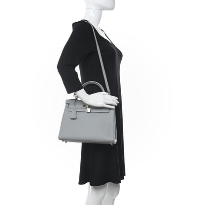 Hermes Togo Kelly Retourne 28 Bleu Glacier 3 of 10