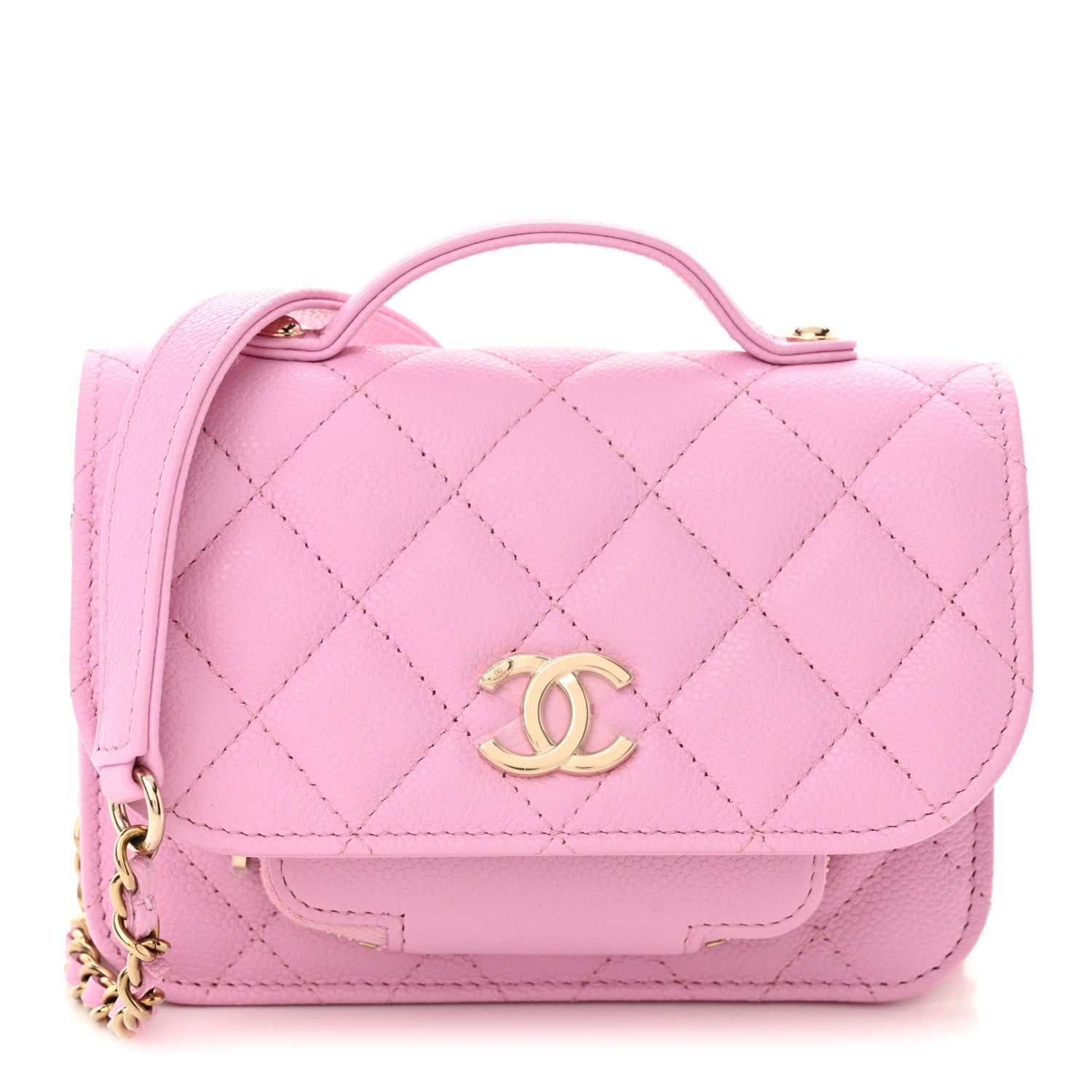 Chanel Caviar Quilted Business Affinity Clutch With Chain Flap Lilac 1 of 12
