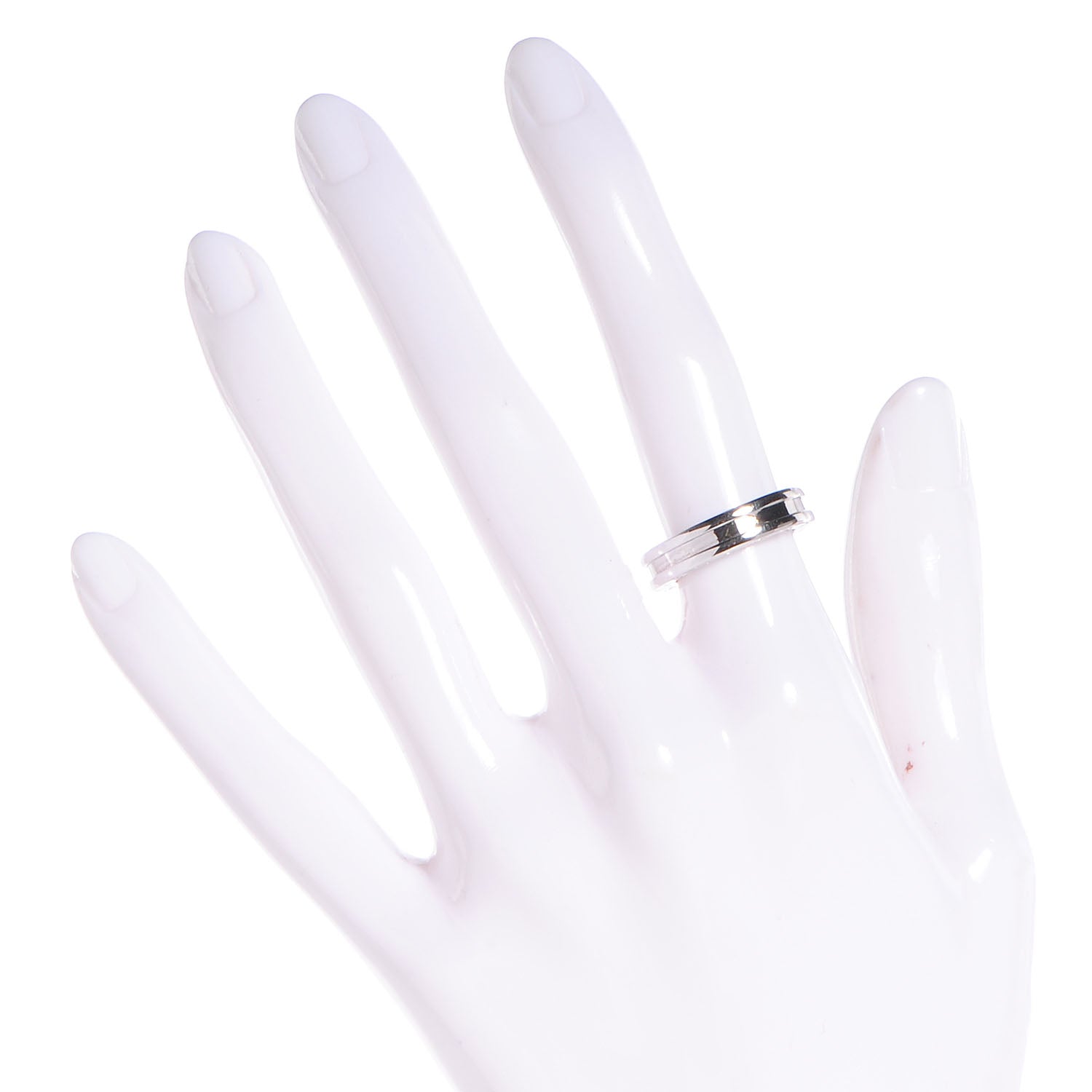 Bulgari 18K White Gold B.Zero1 One-Band Ring 50 5.5 2 of 5