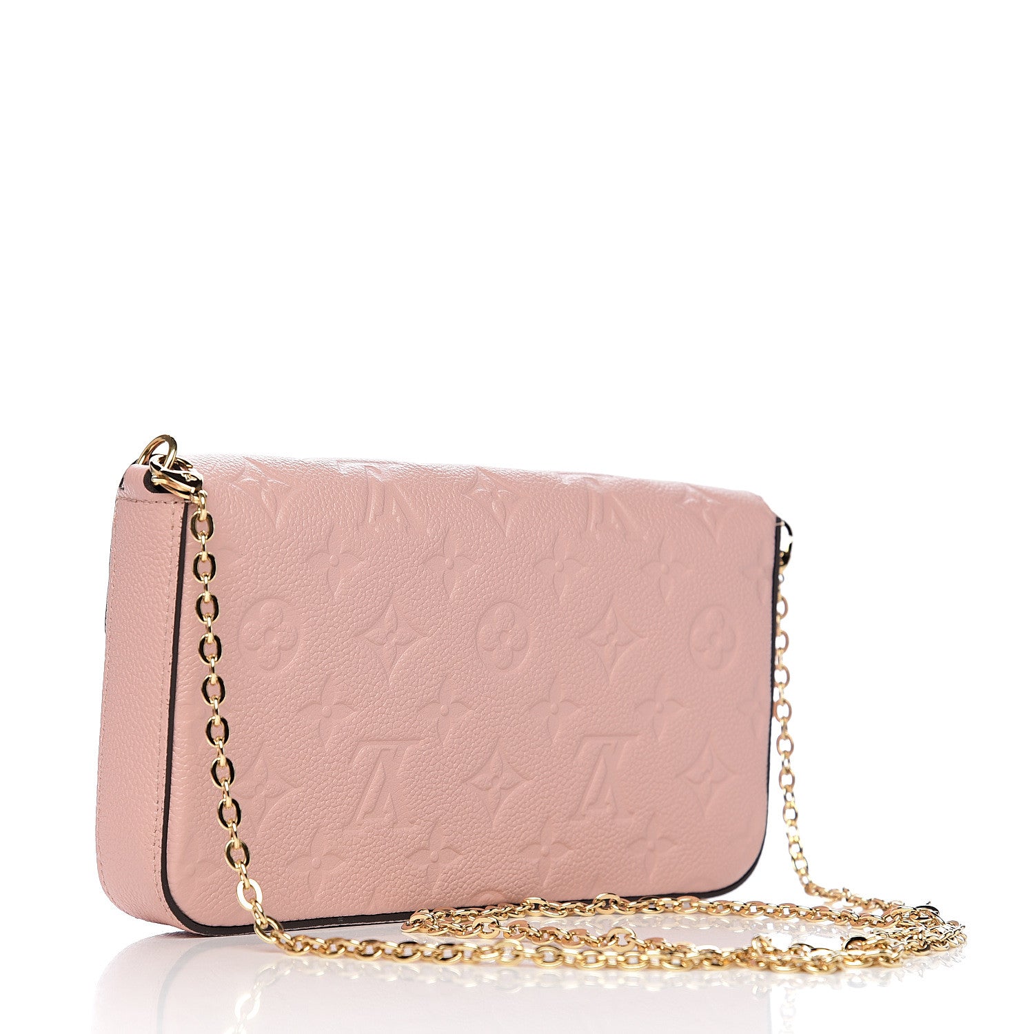 Louis Vuitton Empreinte Pochette Felicie Chain Wallet Rose Poudre 2 of 11