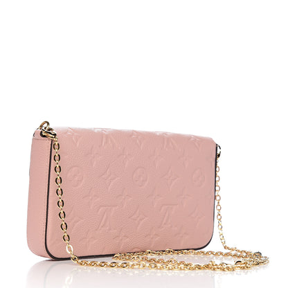 Louis Vuitton Empreinte Pochette Felicie Chain Wallet Rose Poudre 2 of 11