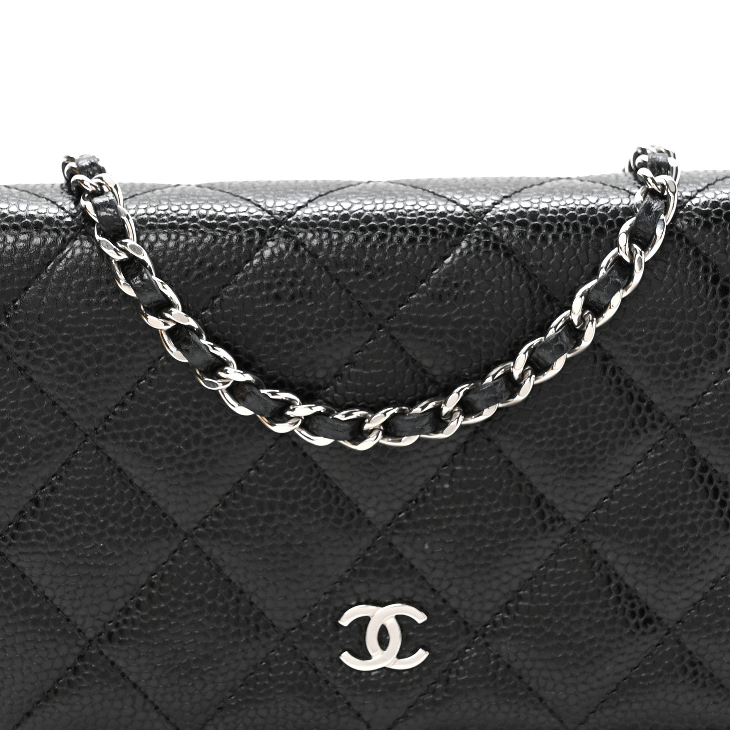 Chanel Caviar Quilted Wallet on Chain WOC Black 8 of 11