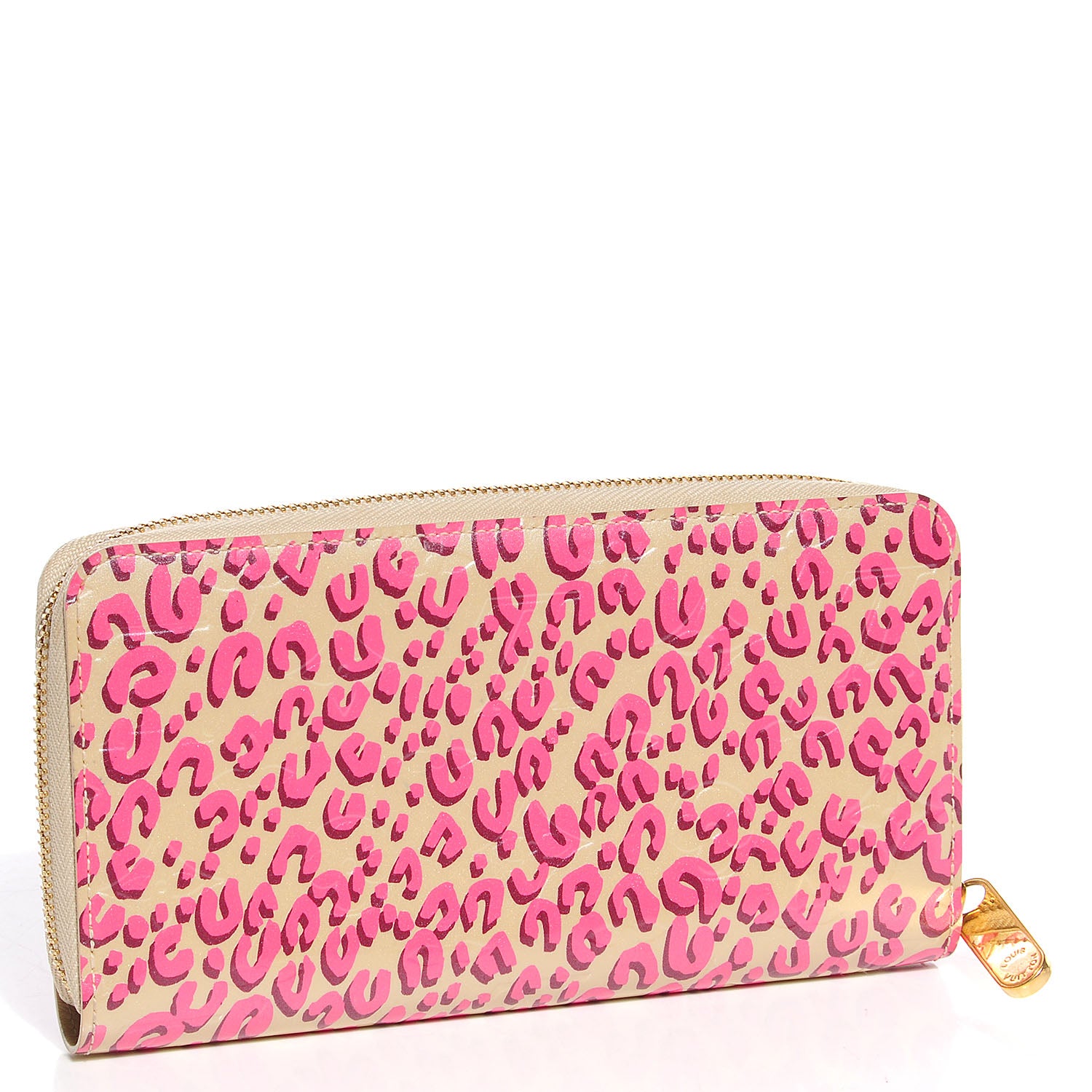 Louis Vuitton Vernis Leopard Zippy Wallet Blanc Corail 3 of 7