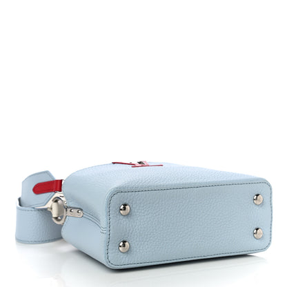 Louis Vuitton Taurillon Capucines Mini Light Blue White Red 4 of 10