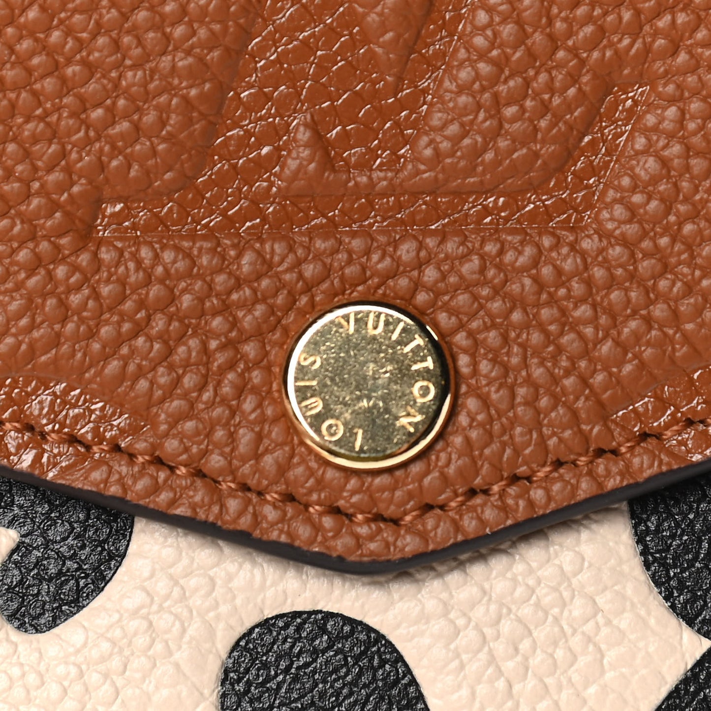Empreinte Monogram Giant Wild At Heart Key Pouch Caramel