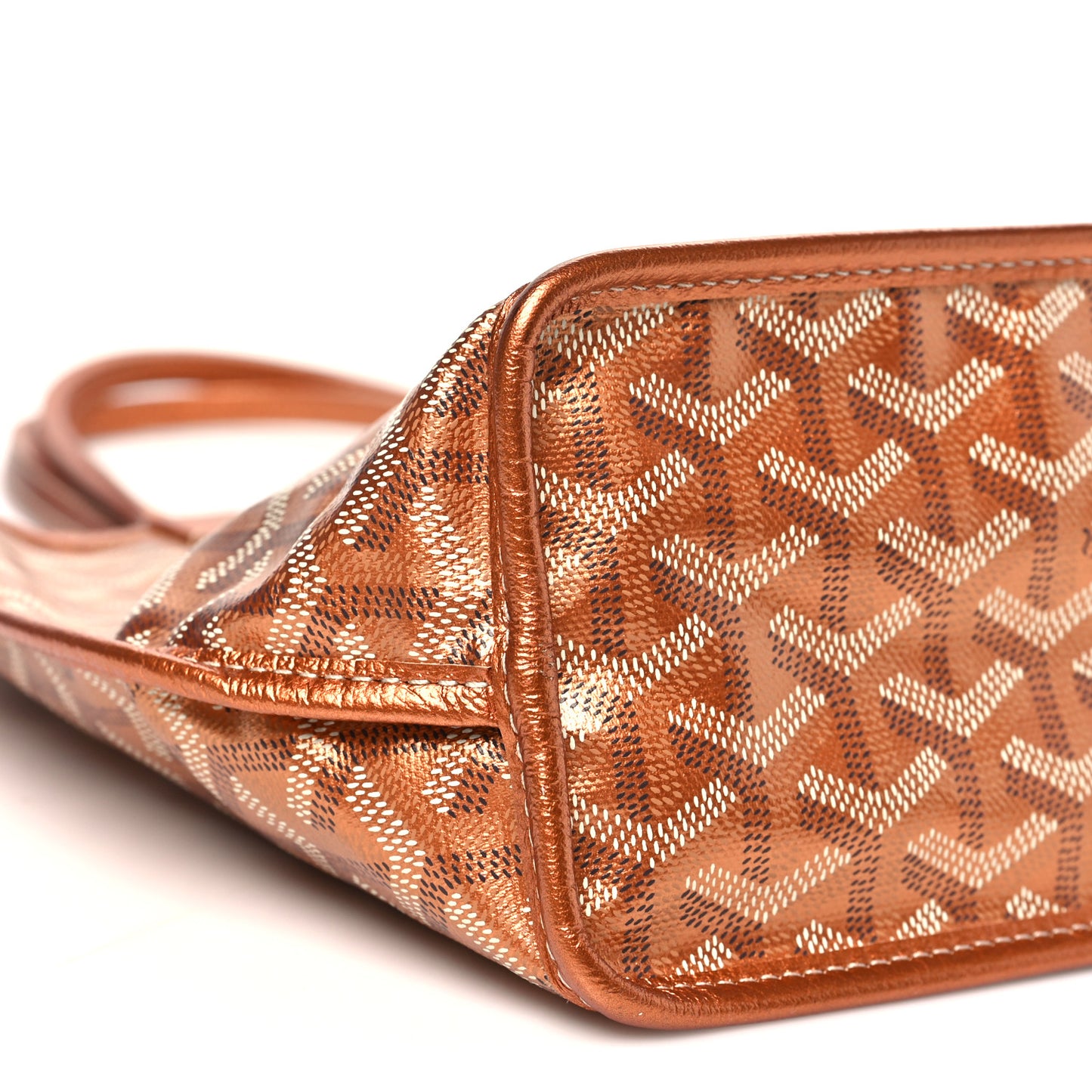 Goyardine Precious Metals Reversible Mini Anjou Rose Gold
