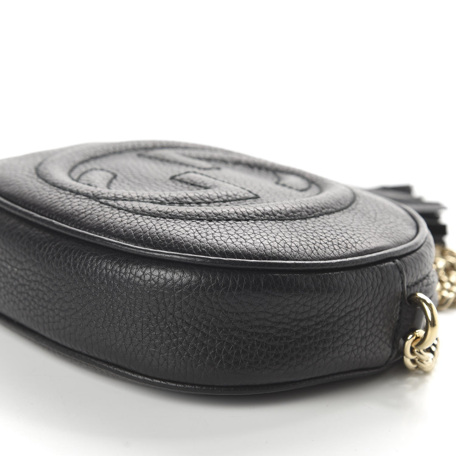 Gucci Pebbled Calfskin Mini Soho Chain Bag Black 6 of 9