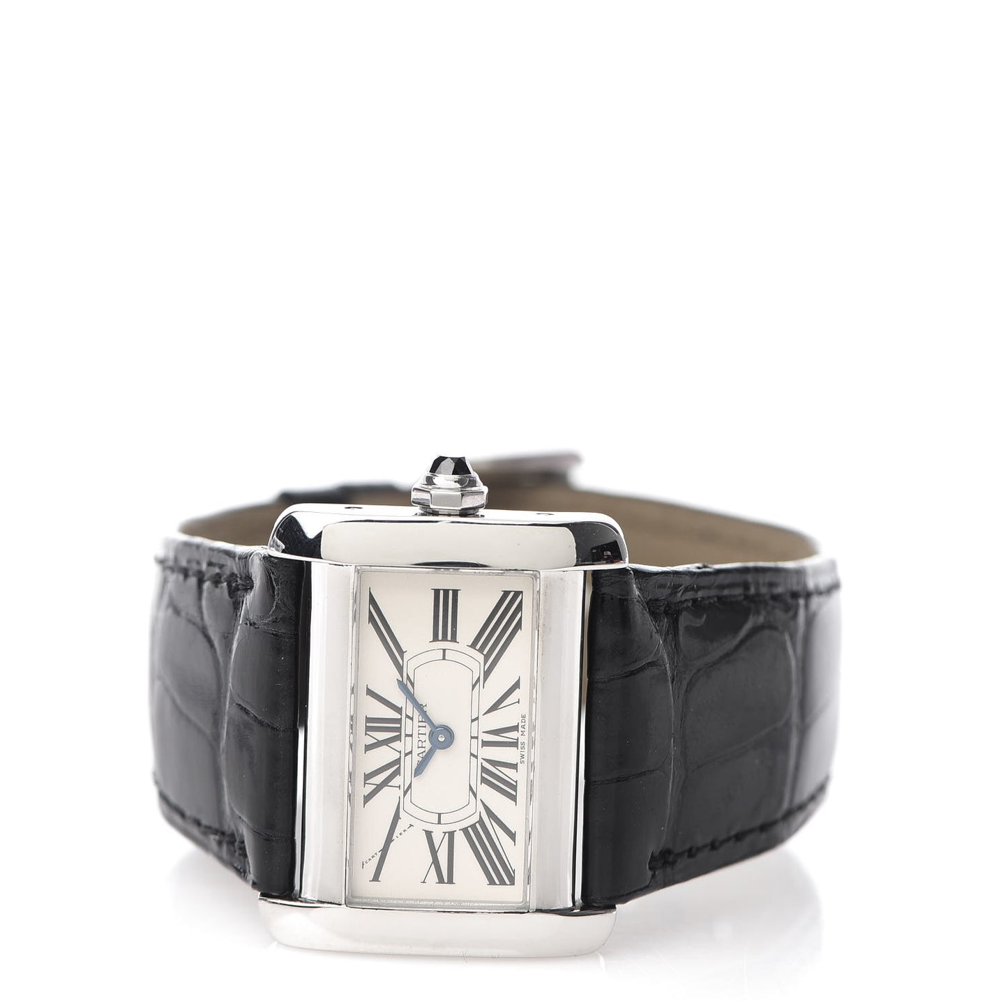 Stainless Steel Alligator 32mm Tank Divan Quartz Watch