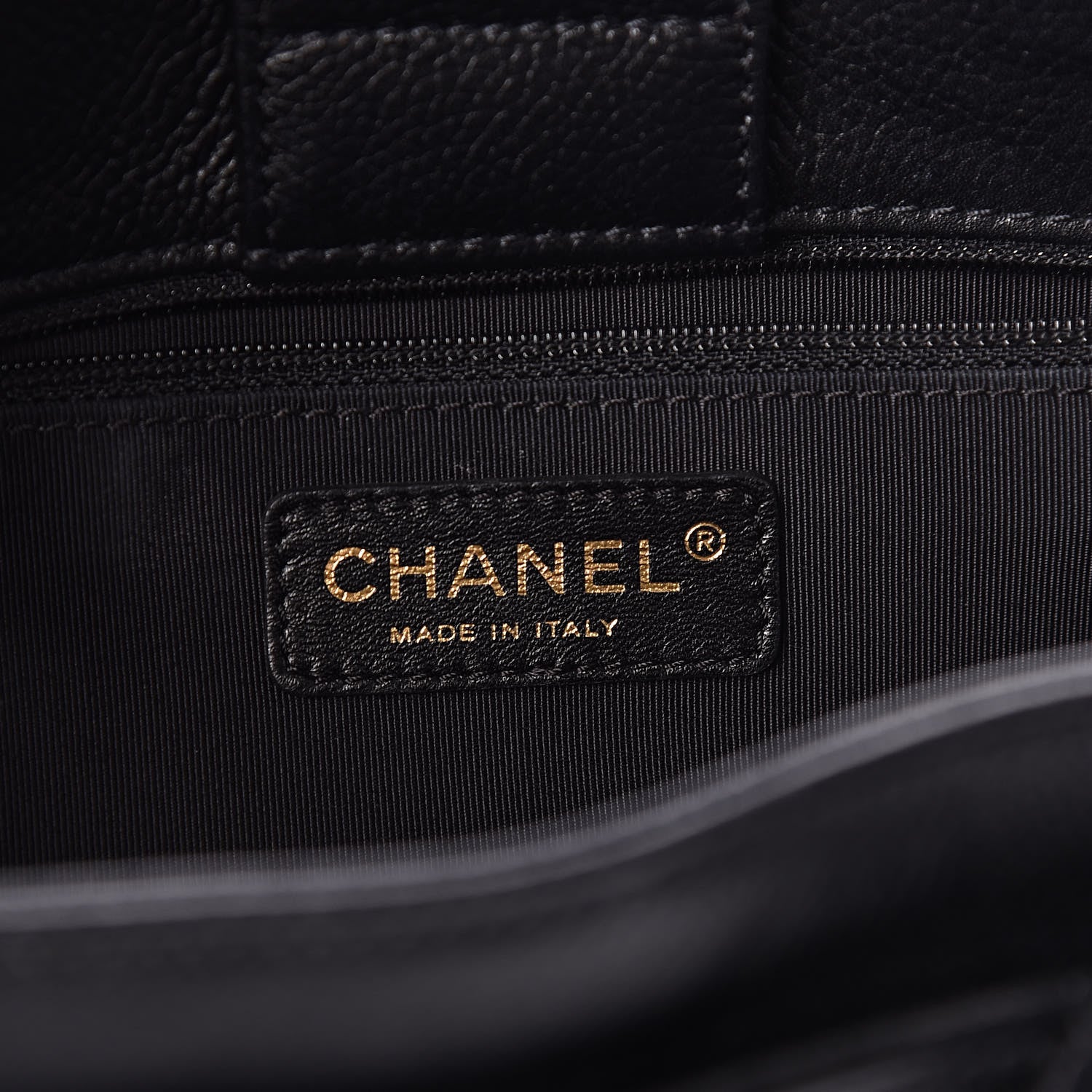 Chanel Calfskin Cerf Executive Shopper Tote Black 7 of 12