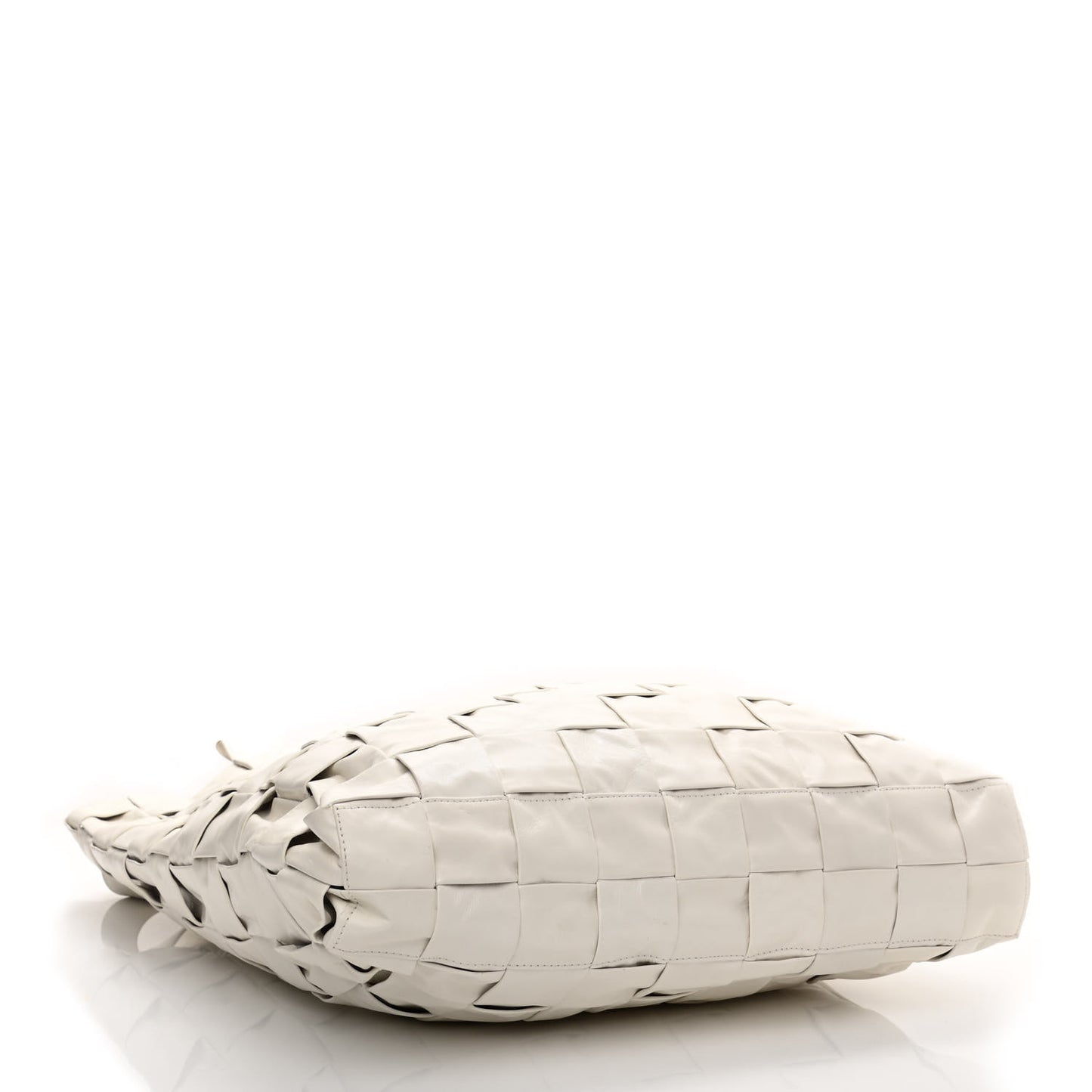Calfskin Maxi Intrecciato Cassette Tote White