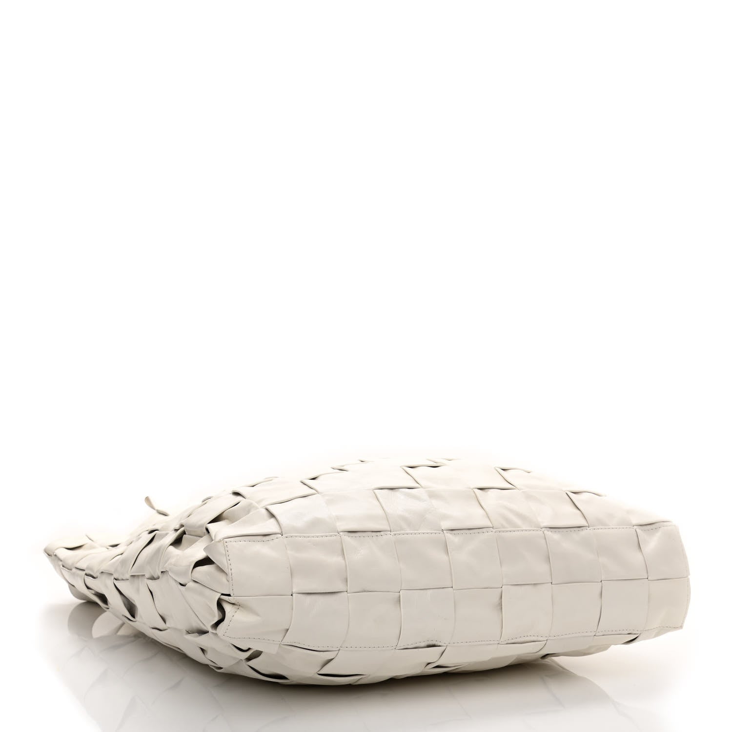 Bottega Veneta Calfskin Maxi Intrecciato Cassette Tote White 5 of 14