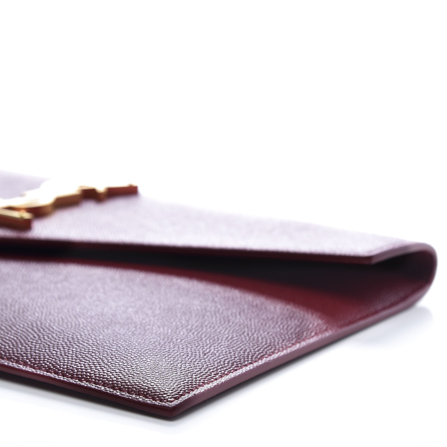 Saint Laurent Grain De Poudre Uptown Pouch Burgundy 9 of 10