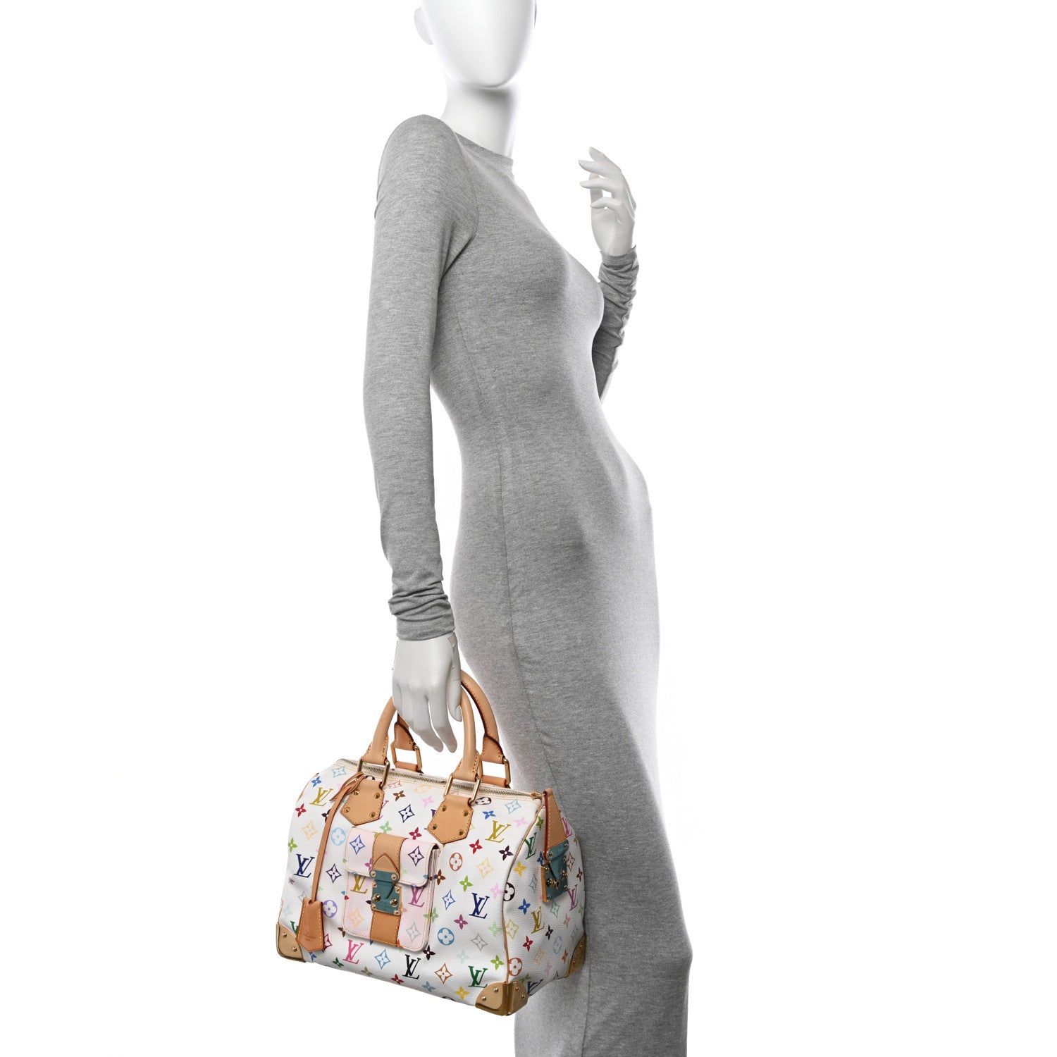 Louis Vuitton Monogram Multicolor Speedy 30 White 2 of 14