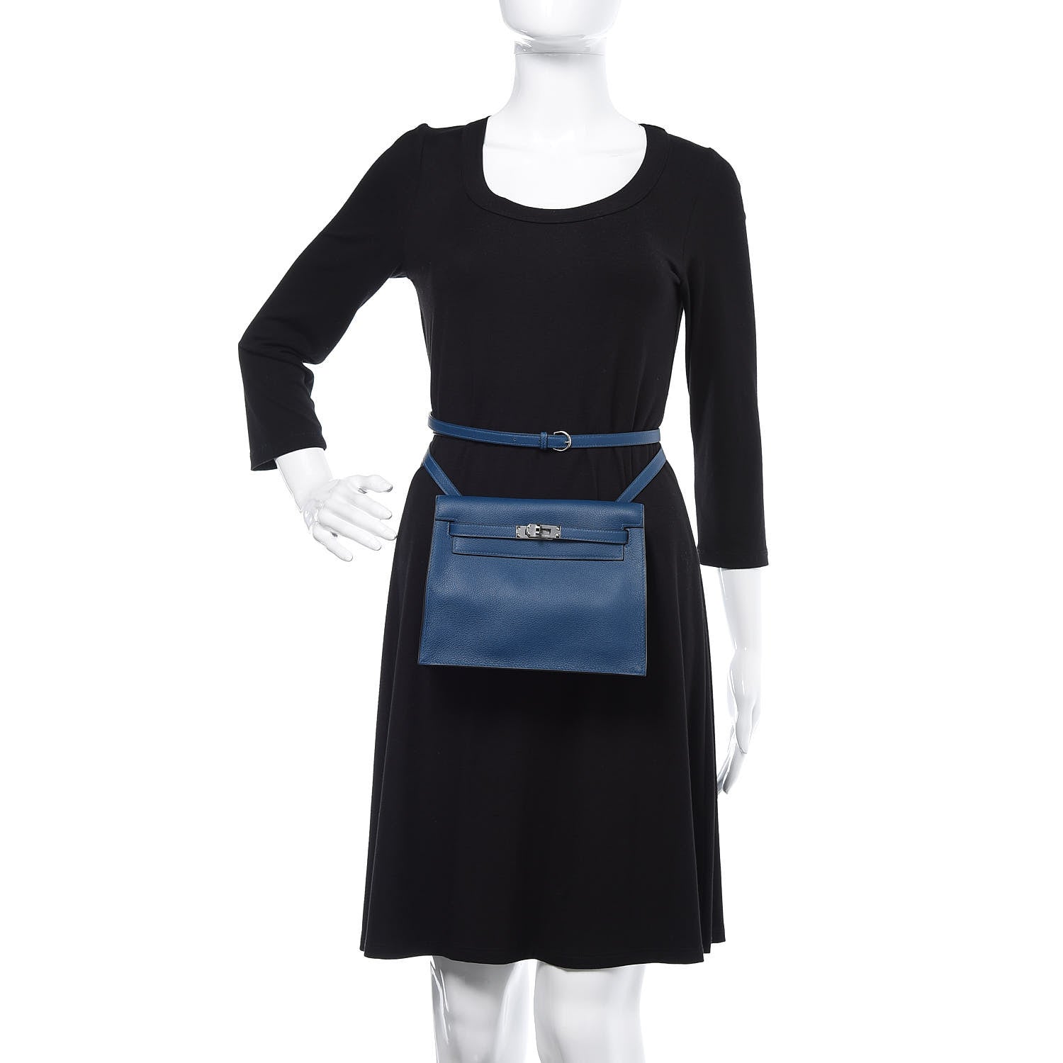 Hermes Evercolor Kelly Danse II Belt Bag Deep Bleu 2 of 11