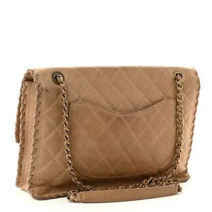 Chanel Iridescent Calfskin Jumbo Happy Stitch Flap Beige 3 of 11