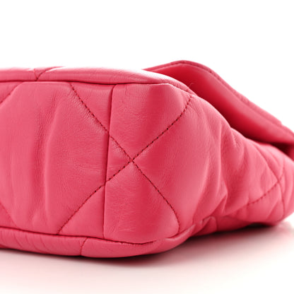 Chanel Goatskin Quilted Medium Chanel 19 Flap Pink 10 of 11