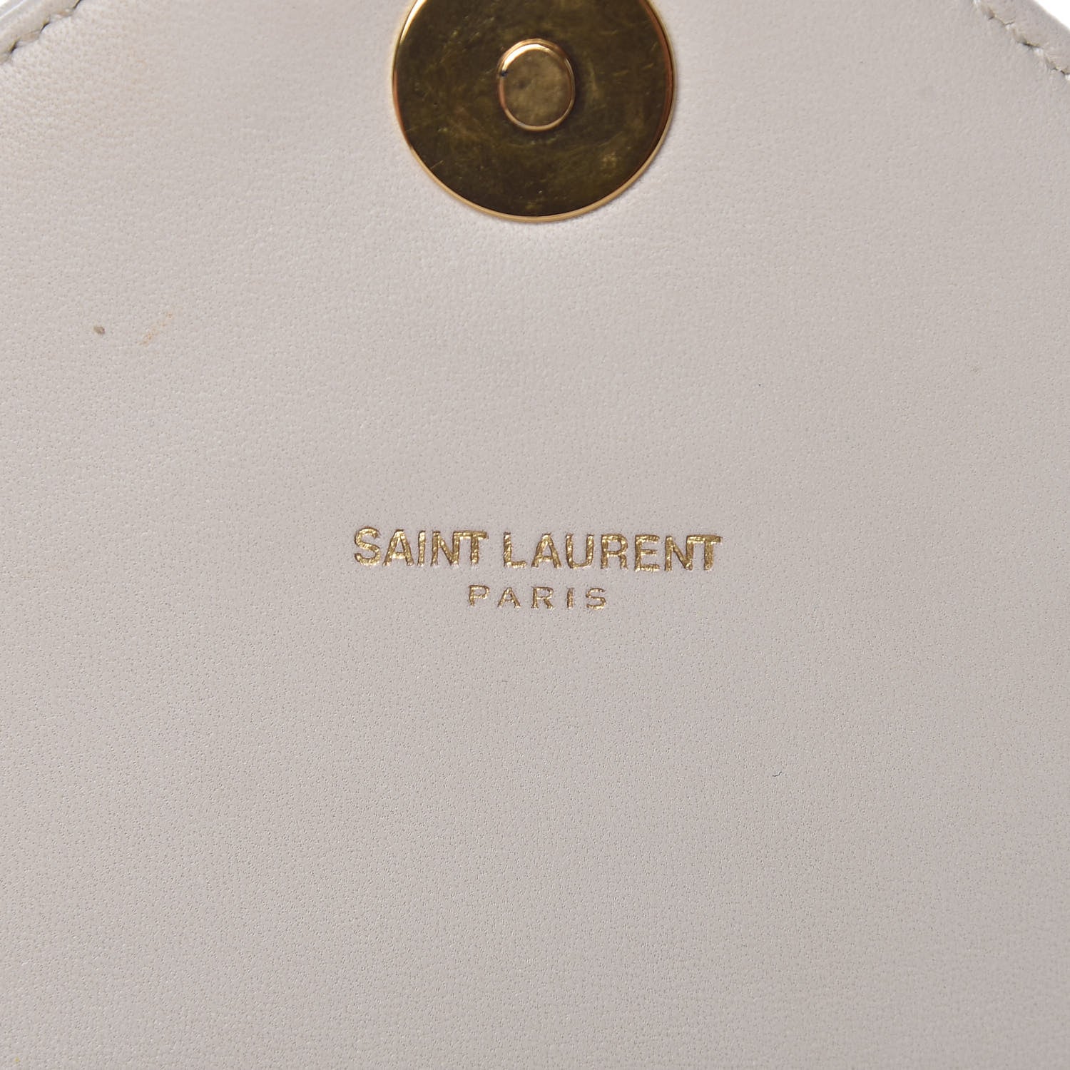 Saint Laurent Lambskin Matelasse Chevron Small Monogram Satchel Off White 7 of 12