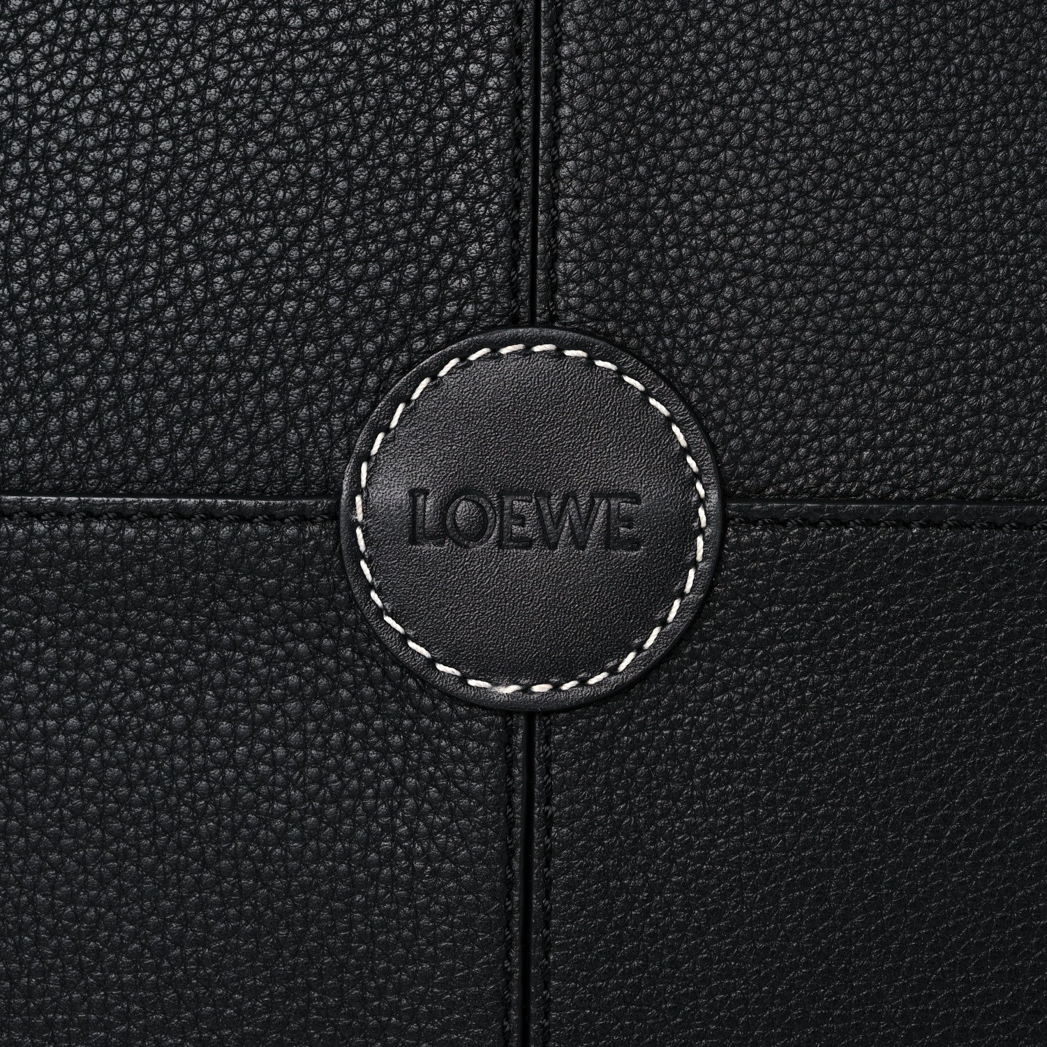 Loewe Grained Calfskin Small Cushion Tote Black 12 of 13