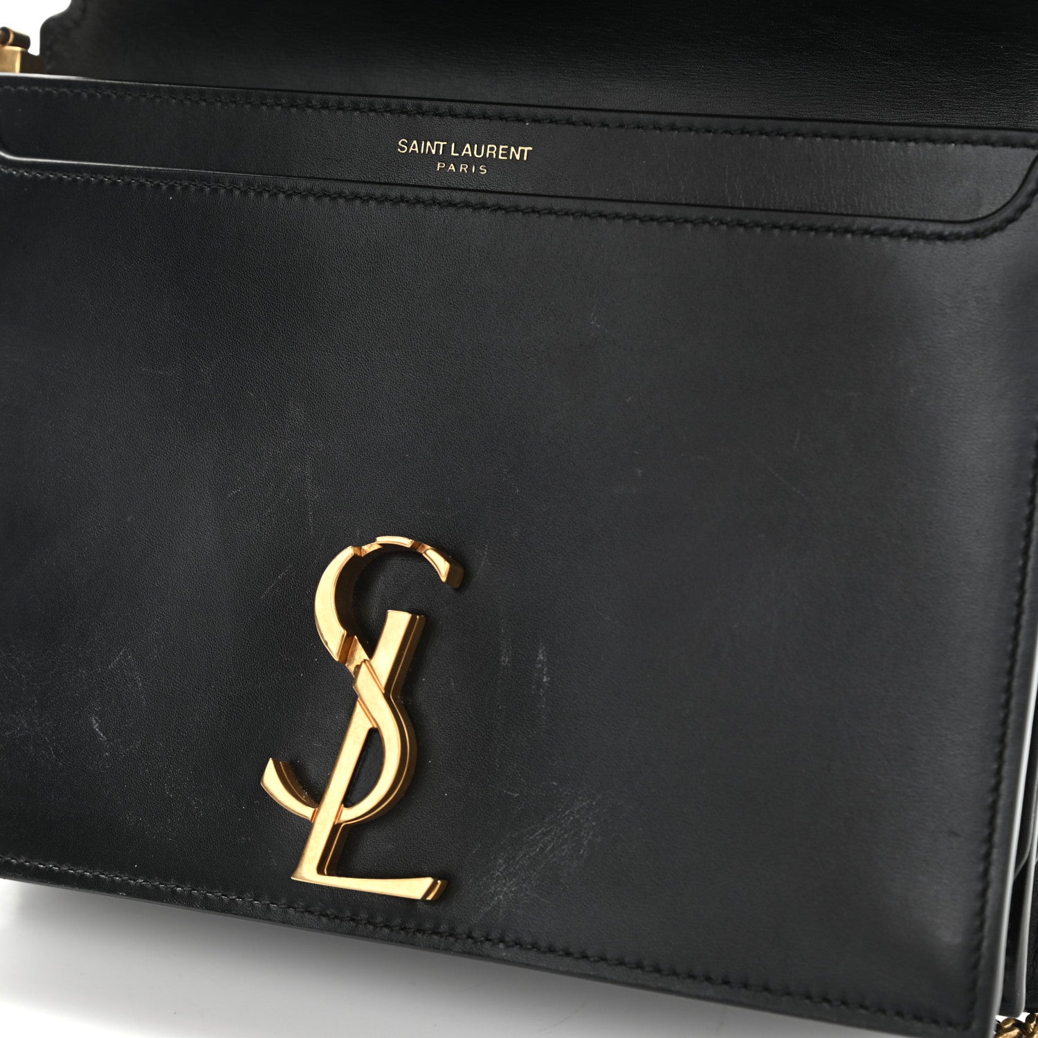 Saint Laurent Smooth Calfskin Monogram Cassandra Clasp Bag Black 15 of 19