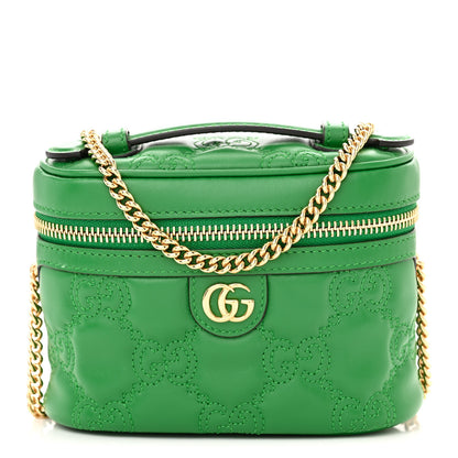 Gucci Calfskin GG Matelasse Mini Top Handle Bag Spring Green 1 of 10