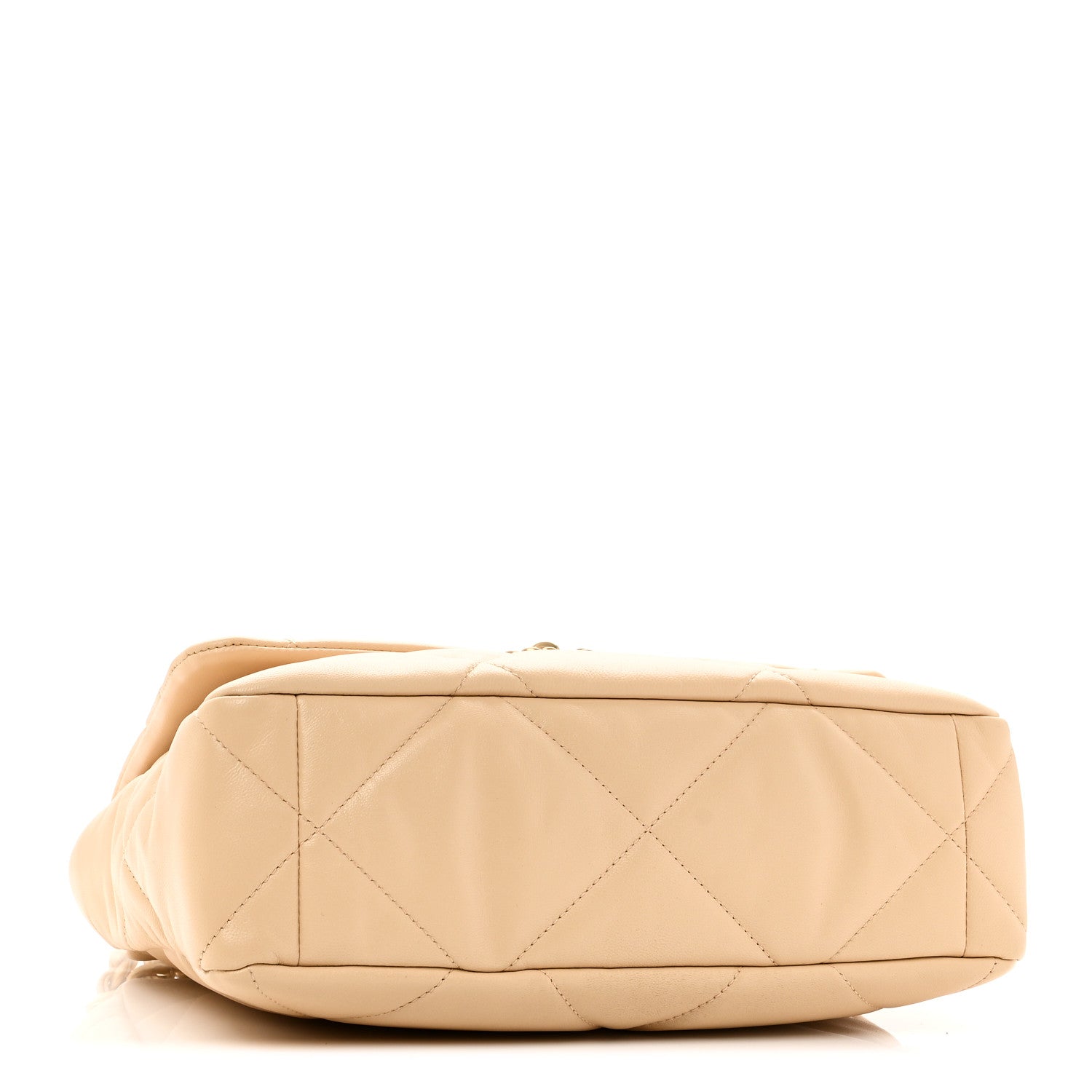 Chanel Goatskin Quilted Large Chanel 19 Flap Beige 4 of 11