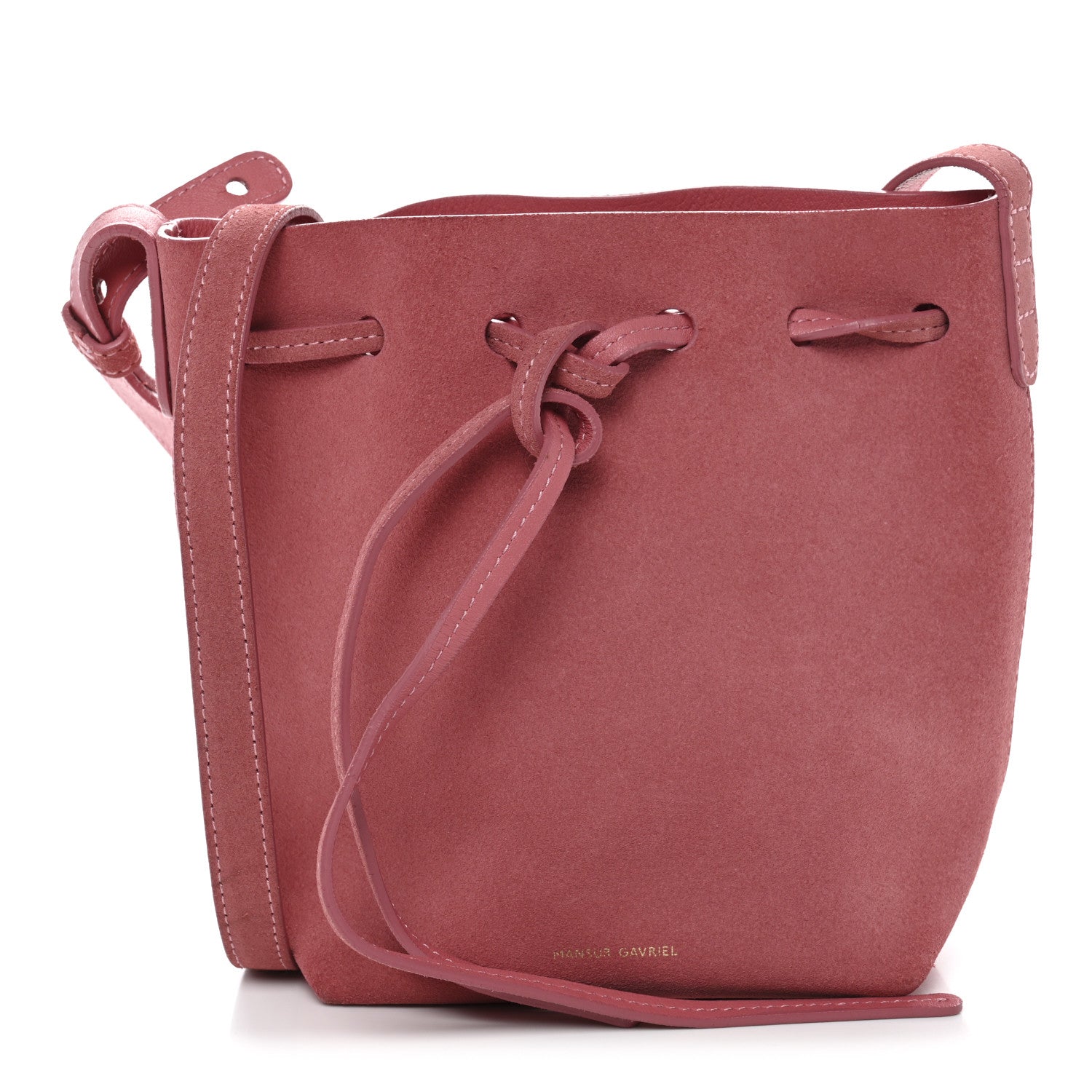 Mansur Gavriel Suede Mini Mini Bucket Bag Blush 1 of 12