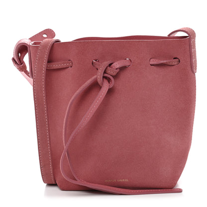 Mansur Gavriel Suede Mini Mini Bucket Bag Blush 1 of 12