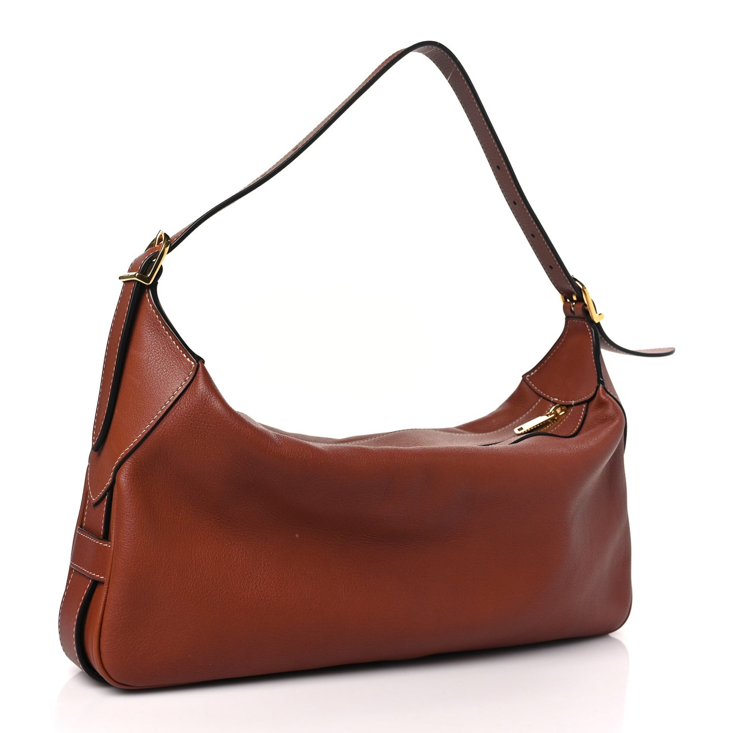 Supple Calfskin Medium Romy Shoulder Bag Tan